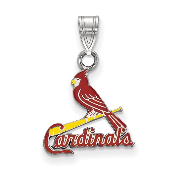 Sterling Silver MLB St. Louis Cardinals 18 mm Pendant Sterling Silver MLB St. Louis Cardinals 18 mm Pendant